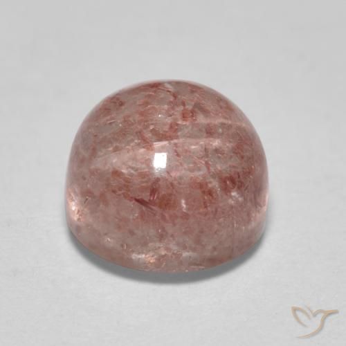 Quartz fraise Rose clair naturelle Coupe roude, 1.43 ct, Translucide