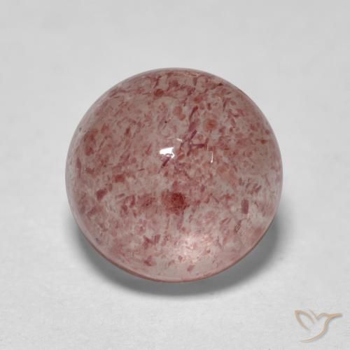 1.96ct Naturel Rose terreux Quartz Fraise, Tour, Translucide