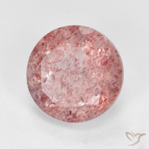 Quartz Fraise Rose terreux naturelle Tour, 3.04 ct, Translucide