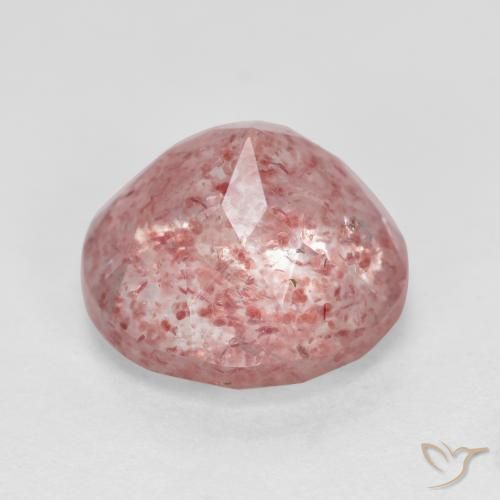 Quartz Fraise Rose terreux naturelle Tour, 3.04 ct, Translucide
