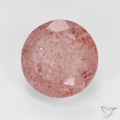 Quartz fraise Rose léger naturelle Tour, 3.03 ct, Translucide