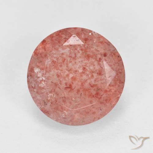 2.97ct Naturel Rose moyen Quartz Fraise, Tour, Translucide