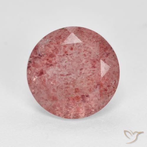 2.85ct Naturel Rose moyen Quartz fraise, Tour, Translucide