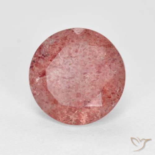 Quartz fraise Rose moyen naturelle Tour, 2.85 ct, Translucide