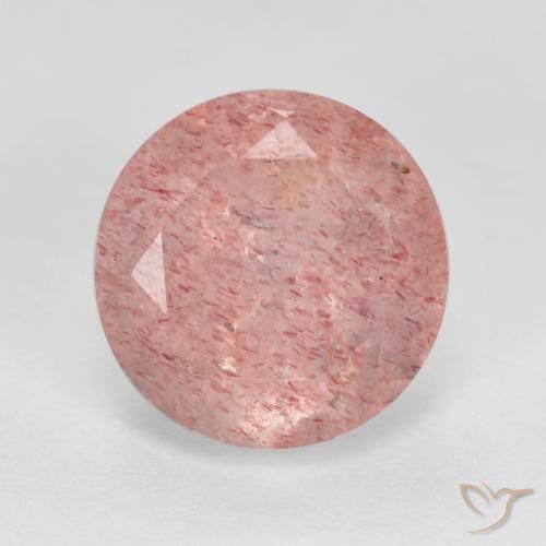 Quartz Fraise Rose terreux naturelle Tour, 3.00 ct, Translucide