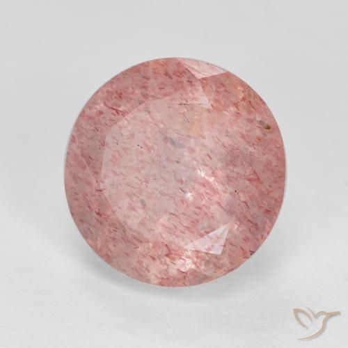 Quartz Fraise Rose terreux naturelle Tour, 3.00 ct, Translucide