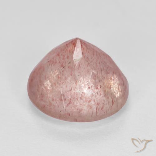 Quartz Fraise Rose terreux naturelle Tour, 3.00 ct, Translucide