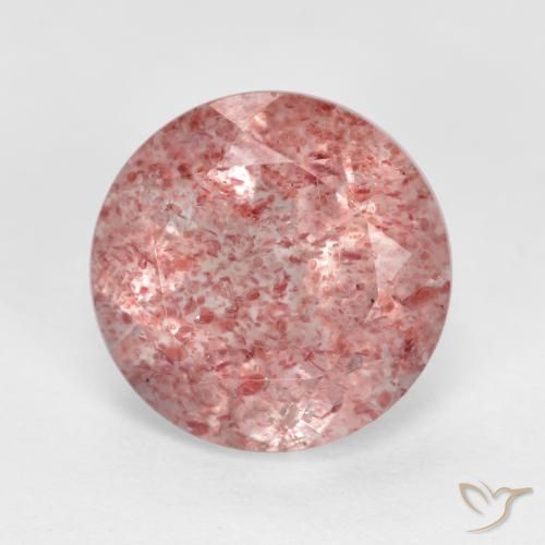 2.76ct Naturel Rose moyen-léger Quartz fraise, Tour, Translucide
