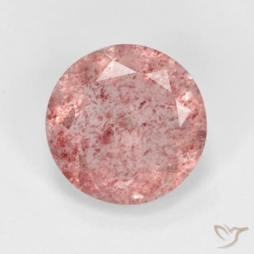 Quartz Fraise Rose léger naturelle Tour, 2.34 ct, Translucide