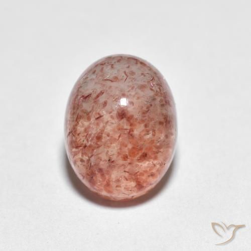 2.47ct Naturel Rouge brique léger Quartz Fraise, ovale, Transparent