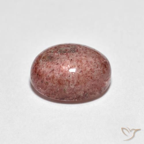 Quartz fraise Rose clair naturelle ovale, 2.47 ct, Transparent