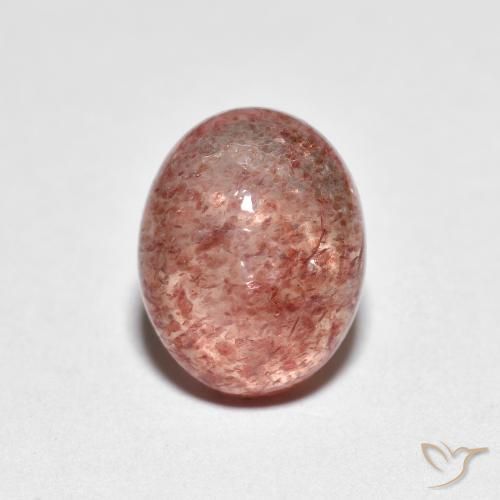 Quartz Fraise Rose rougeâtre naturelle ovale, 2.23 ct, Transparent