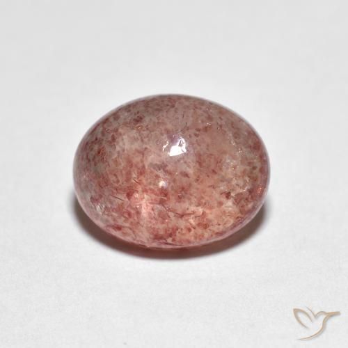 Quartz Fraise Rose rougeâtre naturelle ovale, 2.23 ct, Transparent