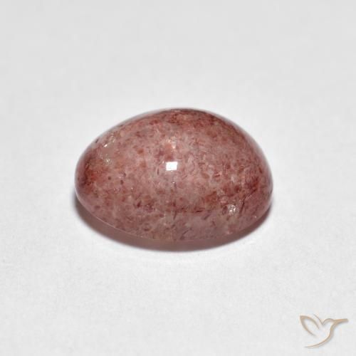 Quartz Fraise Rose rougeâtre naturelle ovale, 2.23 ct, Transparent