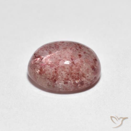 Quartz Fraise Rose clair naturelle ovale, 2.38 ct, Transparent
