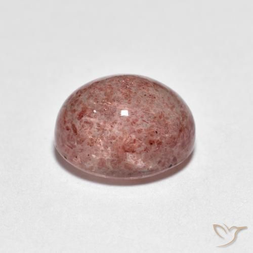 Quartz Fraise Rose clair naturelle ovale, 2.69 ct, Transparent