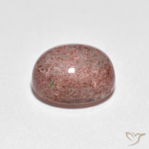 Quartz fraise Rose clair naturelle ovale, 2.73 ct, Transparent