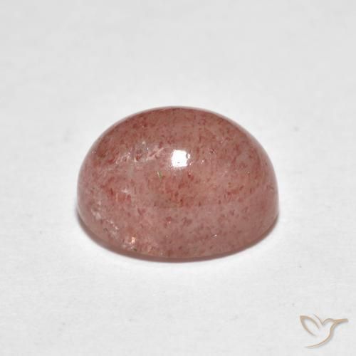 Quartz fraise Rouge coccinelle naturelle ovale, 2.51 ct, Translucide