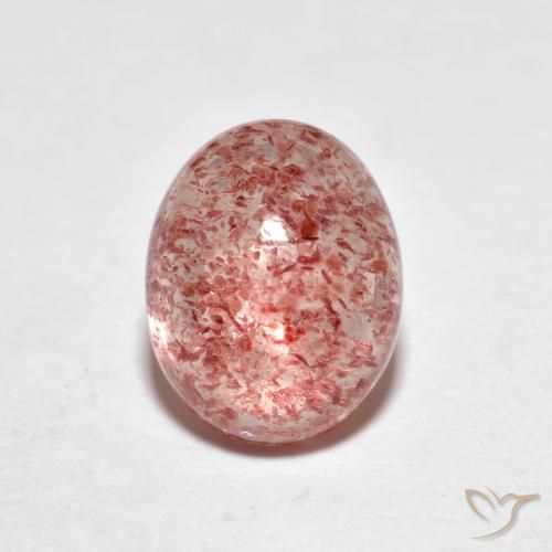 2.39ct Naturel Rose framboise Quartz Fraise, ovale, Transparent