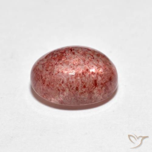 Quartz fraise Rose framboise naturelle ovale, 2.39 ct, Transparent