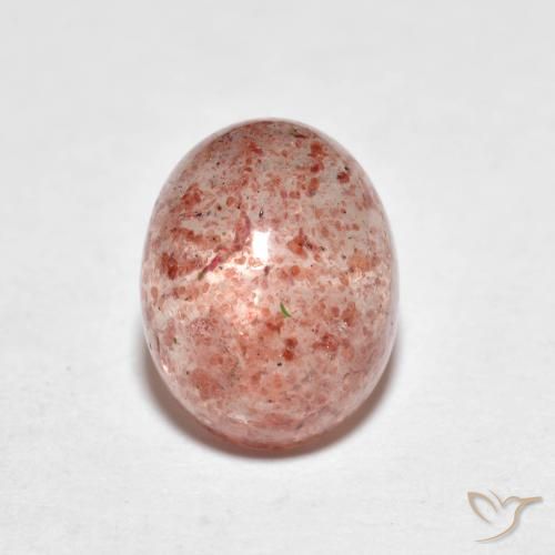 Quartz Fraise Orange rose naturelle ovale, 2.70 ct, Transparent
