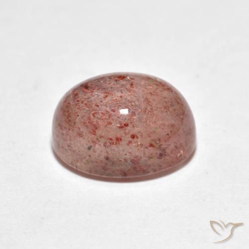 Quartz Fraise Orange rose naturelle ovale, 2.70 ct, Transparent