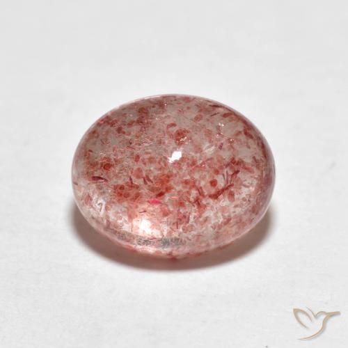 Quartz fraise Rose moyen naturelle ovale, 2.56 ct, Transparent