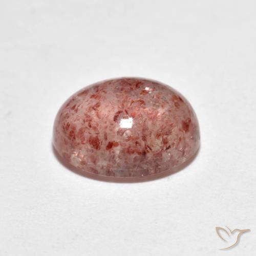Quartz fraise Rose moyen naturelle ovale, 2.21 ct, Transparent