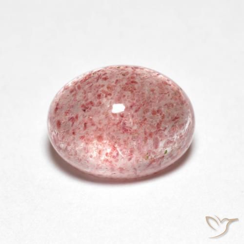 Quartz fraise Rose léger naturelle ovale, 2.35 ct, Transparent