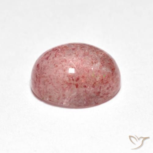 Quartz fraise Rose léger naturelle ovale, 2.35 ct, Transparent