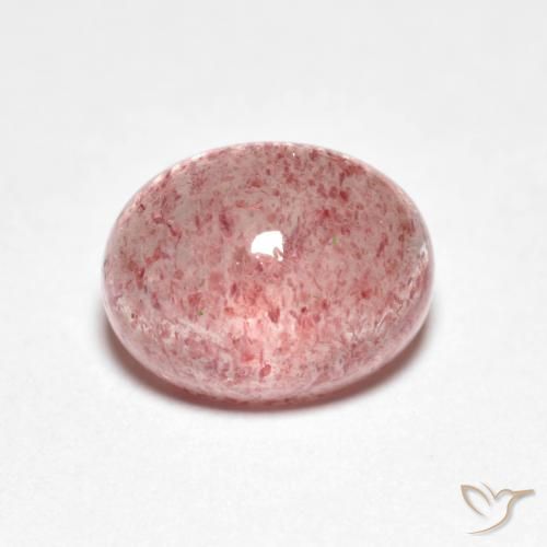 Quartz fraise Rose léger naturelle ovale, 2.74 ct, Transparent