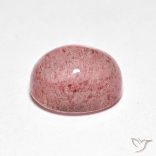 Quartz fraise Rose léger naturelle ovale, 2.74 ct, Transparent