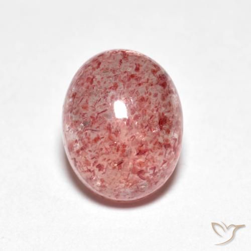 2.84ct Naturel Rose léger Quartz Fraise, ovale, Transparent