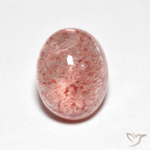 Quartz fraise Rose moyen naturelle ovale, 2.66 ct, Transparent