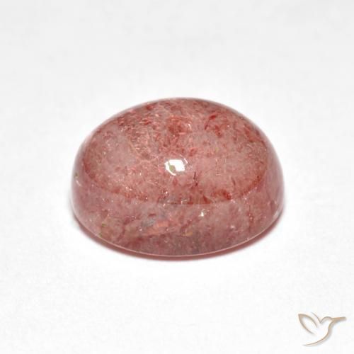Quartz fraise Rose moyen naturelle ovale, 2.66 ct, Transparent