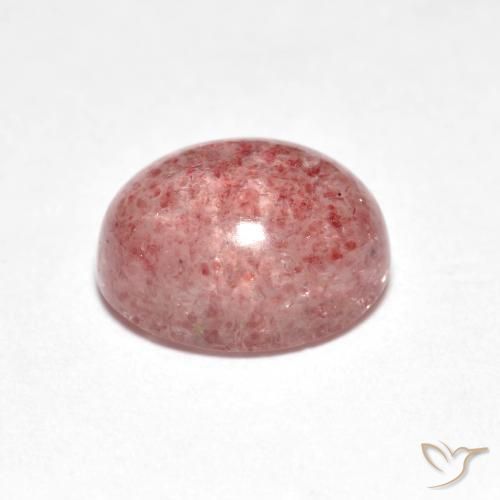 Quartz Fraise Rose moyen-léger naturelle ovale, 2.39 ct, Transparent
