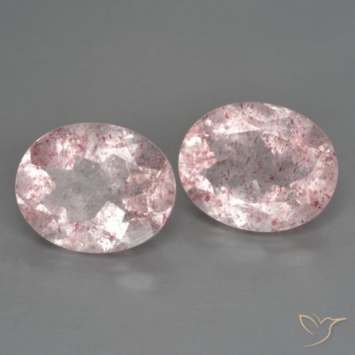 Shop natural 4.88ct Rose moyen-léger Quartz fraise gems, ovale, from Russie at GemSelect. In stock, global shipping!