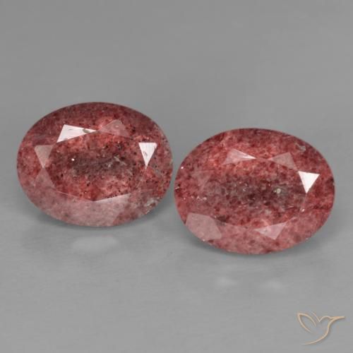 5.26ctw Naturel Rose moyen Quartz Fraise, ovale, Transparent
