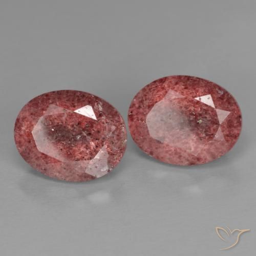 Shop natural 5.26ct Rose moyen Quartz fraise gems, ovale, from Russie at GemSelect. In stock, global shipping!