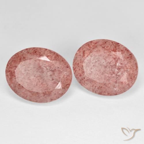 Shop natural 9.62ct Rose Quartz fraise gems, ovale, from Russie at GemSelect. In stock, global shipping!