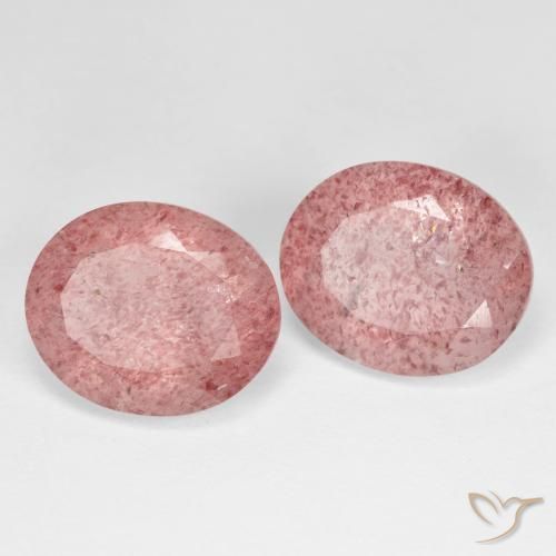 Shop natural 8.94ct Rose moyen-léger Quartz fraise gems, ovale, from Russie at GemSelect. In stock, global shipping!