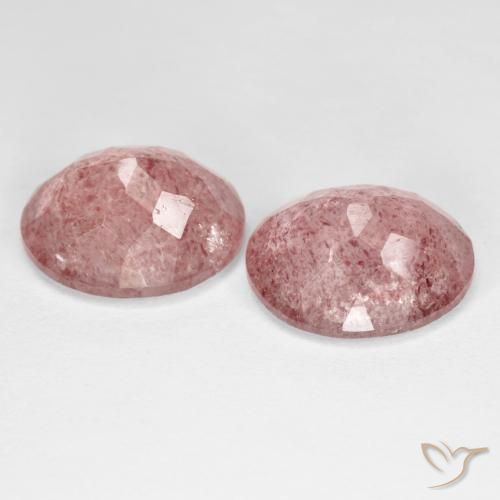 Shop natural 8.94ct Rose moyen-léger Quartz fraise gems, ovale, from Russie at GemSelect. In stock, global shipping!