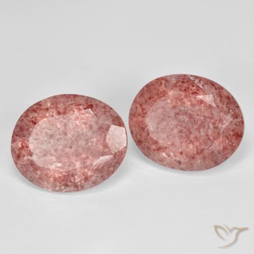 Shop natural 8.32ct Rose moyen Quartz fraise gems, ovale, from Russie at GemSelect. In stock, global shipping!
