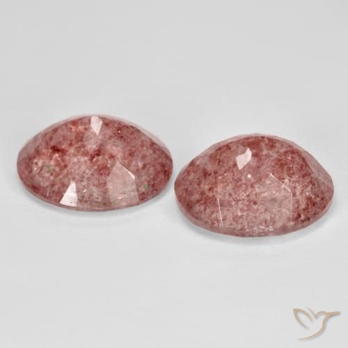 Shop natural 8.32ct Rose moyen Quartz fraise gems, ovale, from Russie at GemSelect. In stock, global shipping!