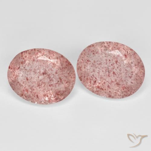 Shop natural 7.30ct Rose léger Quartz fraise gems, ovale, from Russie at GemSelect. In stock, global shipping!