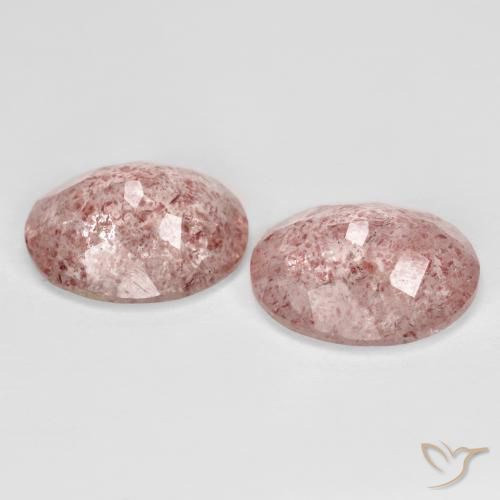 Shop natural 7.30ct Rose léger Quartz fraise gems, ovale, from Russie at GemSelect. In stock, global shipping!