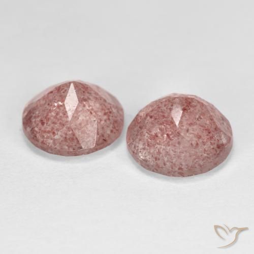 Shop natural 3.74ct Rose terreux Quartz fraise gems, Tour, from Russie at GemSelect. In stock, global shipping!