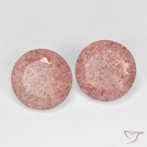 Shop natural 3.51ct Rose terreux Quartz Fraise gems, Tour, from Russie at GemSelect. In stock, global shipping!