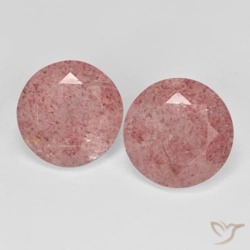 6.94ctw Naturel Ton rose Quartz Fraise, Tour, Transparent
