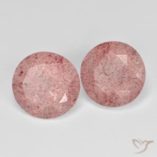 Shop natural 6.63ct Rose moyen Quartz fraise gems, Tour, from Russie at GemSelect. In stock, global shipping!